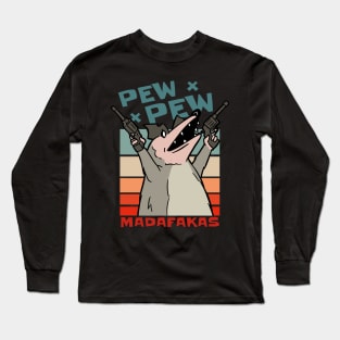 Pew Pew Madafakas Funny Opossum Lover Long Sleeve T-Shirt